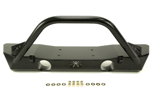 Poison Spyder Brawler Lite Front Bumper w/ Brawler Bar and Tabs Black - JK