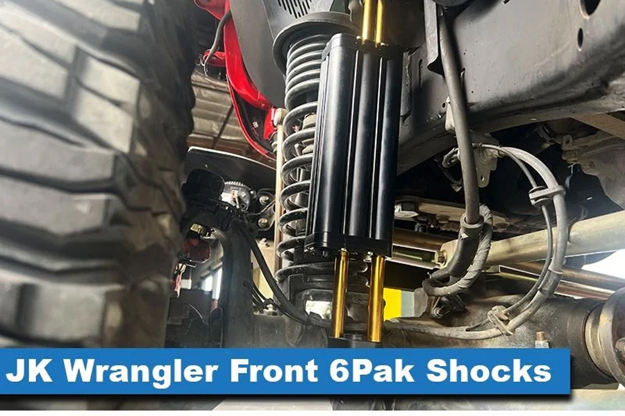 MetalCloak Front 5.5in 6Pak BLACK Shocks - Pair  - JK