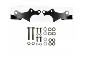 EVO Manufacturing Protek Front Shock Relocation Brackets, Black  - JT/JL 