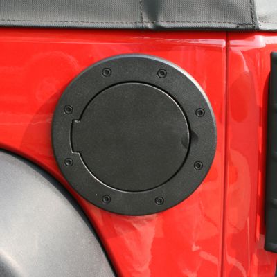 Rugged Ridge Non-Locking  Black Aluminum Gas Cap Door  - JK