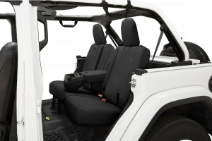 Bestop Rear Seat Covers - Black Diamond - JL 4Dr w/ Arm Rest