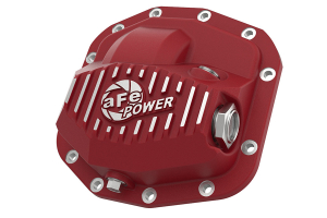 AFE Power Street Series Rear Differential Cover Red w/ Machined Fins, M186-12 - JL