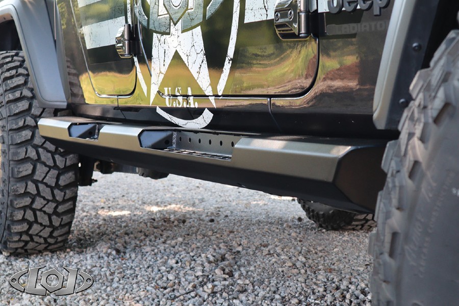LOD Offroad Destroyer 4 Door Rocksliders, Black Texture, Box 1 - JT