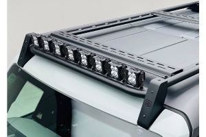 ZROADZ Roof Rack Kit - 8 3in ZROADZ LED Pods 6 White 2 Amber, 30 Inch Straight Single Row Light, Wiring Harness - Bronco 2021+ 2Dr