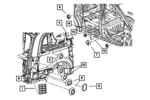 Mopar OEM Round Tailgate Sensor Plug - JT/JL