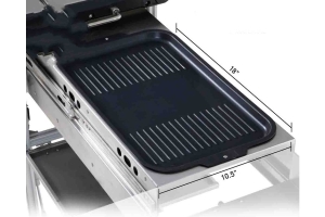 Overland Vehicle Systems Komodo Camp Kitchen Dual Grill/Skillet/Folding Shelves/Rocket Tower - Stainless Steel
