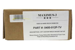Maximus-3 Off Center Winch Mount Setup - JK