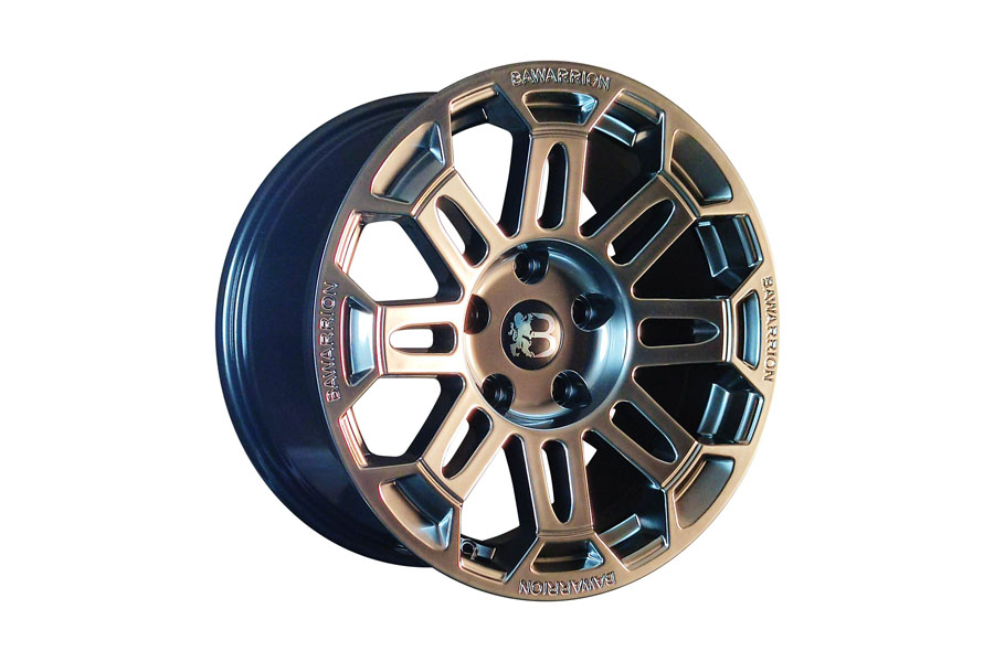 Bawarrion BUiL'T 17x8.5 5x5 18mm Wheel - Hyper Silver w/ Chrome Logo - JL/JT/JK