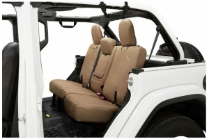 Bestop Rear Seat Covers w/o Armrest, Tan - JL 4dr