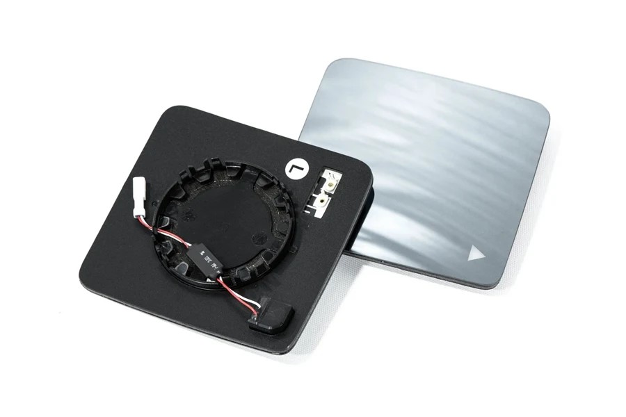 Outside Line Motoring Convex Mirrors w/ Defrosters and BSM (Chrome) - JL