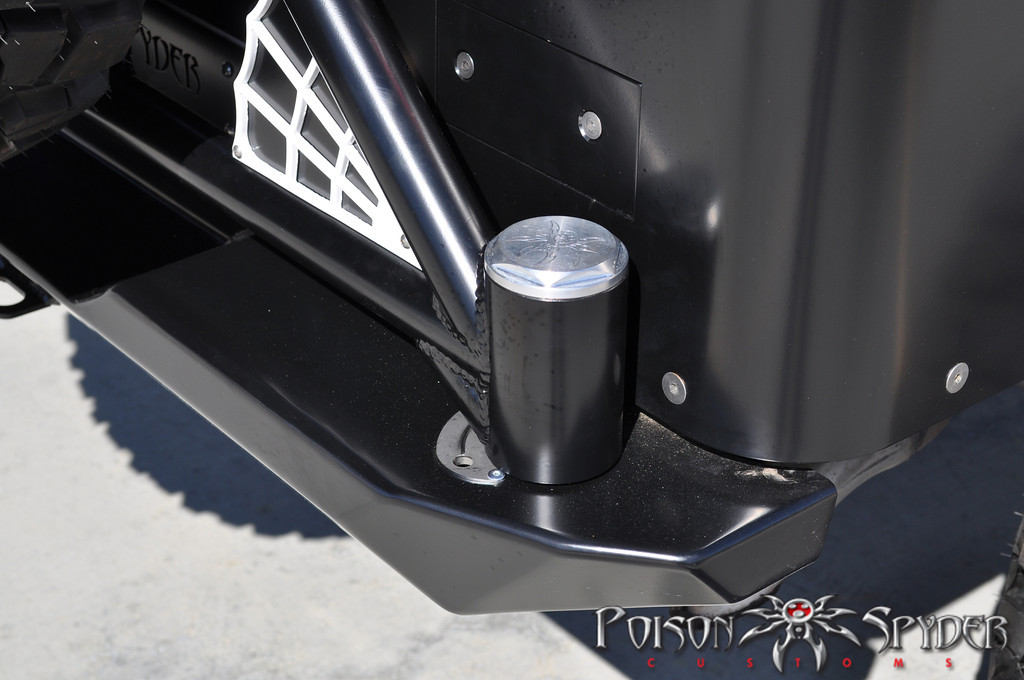 Poison Spyder RockBrawler Rear Bumper w/Tire Carrier and Shackle Tabs Bare - JK