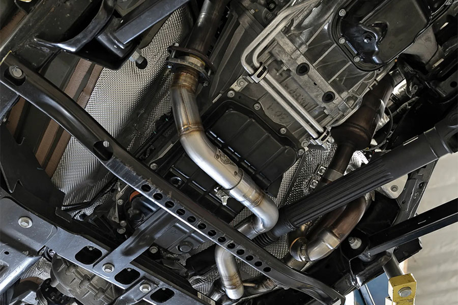 aFe POWER Twisted Steel 2-1/4in Y-Pipe - JT/JL 3.6L