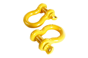 Rugged Ridge D-Rings, 3/4 Inch, Yellow, Pair