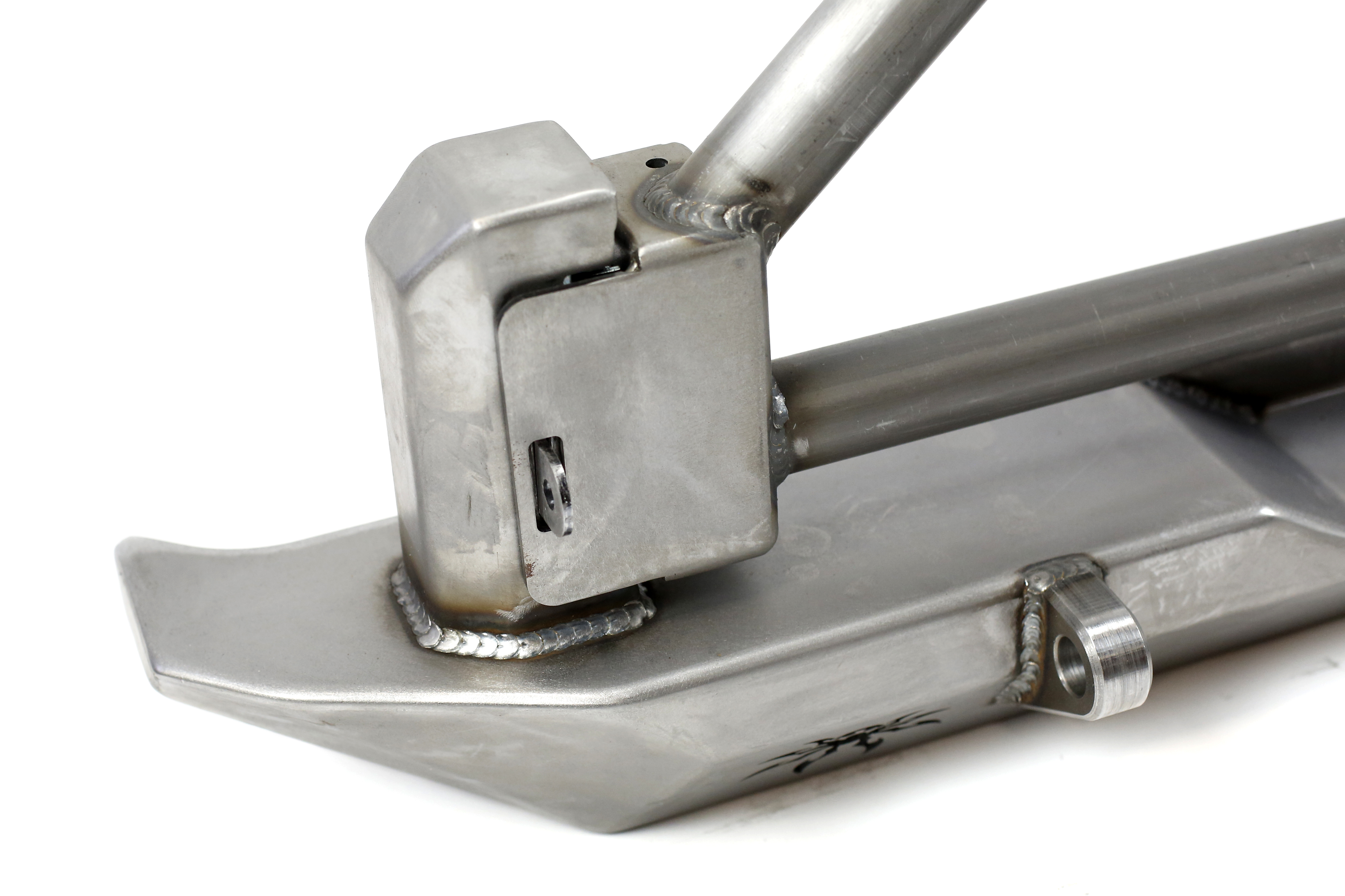 Poison Spyder RockBrawler Rear Bumper w/Tire Carrier and Shackle Tabs Bare - LJ/TJ
