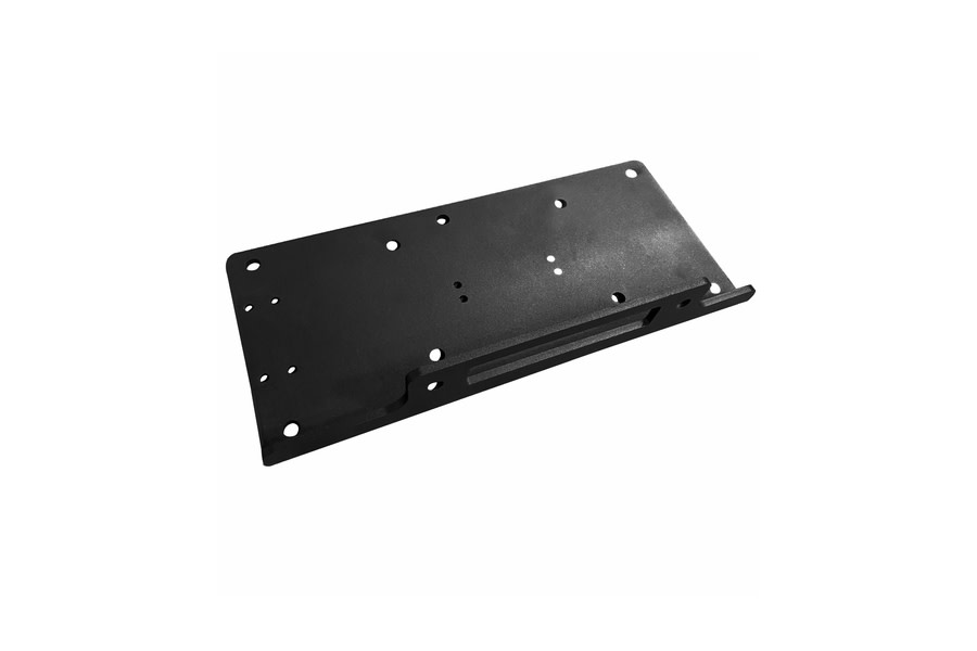 Bulldog Winch Steel Mounting Plate with Black Textured Powder Coat Finish for 10061