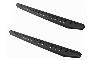 Go Rhino RB20 Running Boards w/ Brackets, No Drop Steps - Bedliner Coating - JT