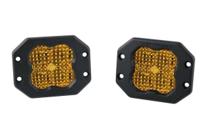 Diode Dynamics SS3 Sport Flush Mount LED Pods, ABL Yellow - Flood