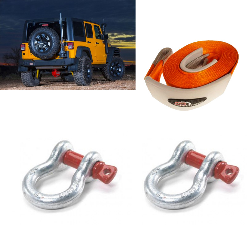 ARB Rear Bumper w/Snatch Strap and Shackles Kit  - JK