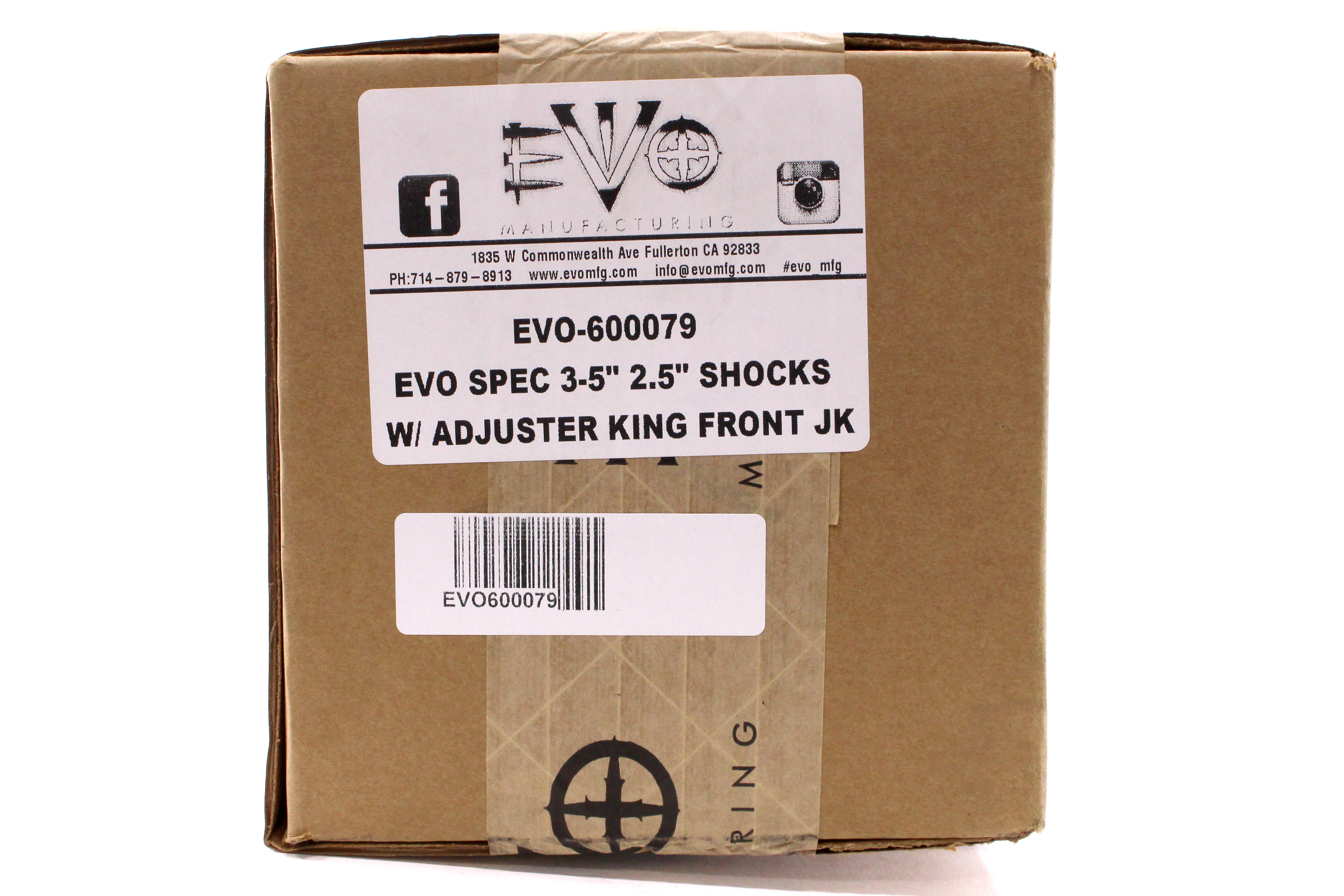 EVO Manufacturing Spec King Front Shocks Pair, 3-5in  - JK