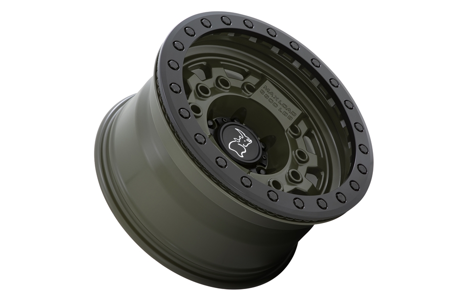 Black Rhino Avenger Beadlock Wheel, 17x8.5 5x5 - OD Green - JT/JL/JK