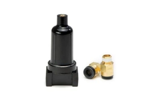 AccuAir Suspension Black Moisture Trap w/ Filter - 2 Fittings