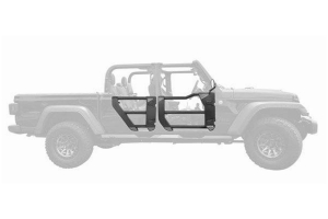 Go Rhino Trailline Front Tubular Doors - Textured Black - JT / JL