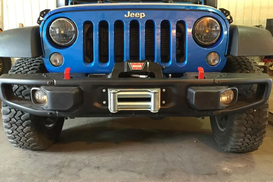 Rock Hard 4x4 Patriot Series Winch Plate for 10A/Hard Rock Edition/Recon Steel Front Bumper  - JK
