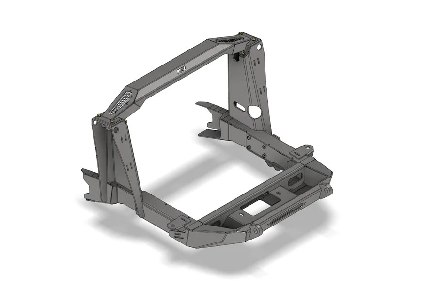 Motobilt Tomahawk Front Half Kit - Bare Steel - JK