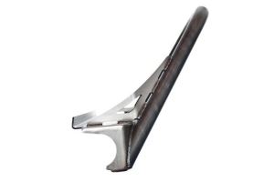 Motobilt Stubby Front Bumper w/ Stinger - Bare Steel  - TJ/YJ