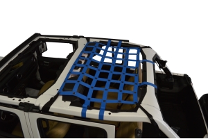 Dirty Dog 4x4 Rear Seat Netting, Blue - JL 4Dr
