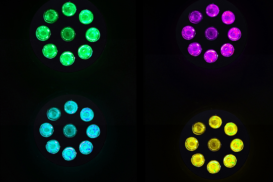 Quake LED 4in RGB Accent Fracture Series Work Spot Light - Quad Lock/Interlock Compatible
