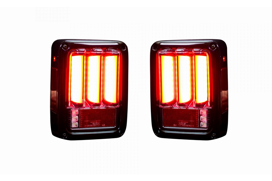 RECON Scanning LED Bar-Style Tail Lights - Red Lens - JK 