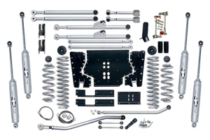 Rubicon Express 3.5in Extreme Duty Long Arm Lift Kit Rear w/Twin Tube Shocks - TJ 1997-2002