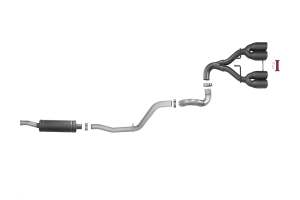 aFe Rebel Series 2.5in Cat-Back Exhaust System w/Black Tip  - JL 4Dr 3.6L