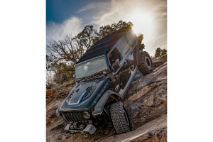  EVO Manufacturing Rock Skins, Aluminum Bolt On - Semi Gloss Black Powder Coat - JL 4dr