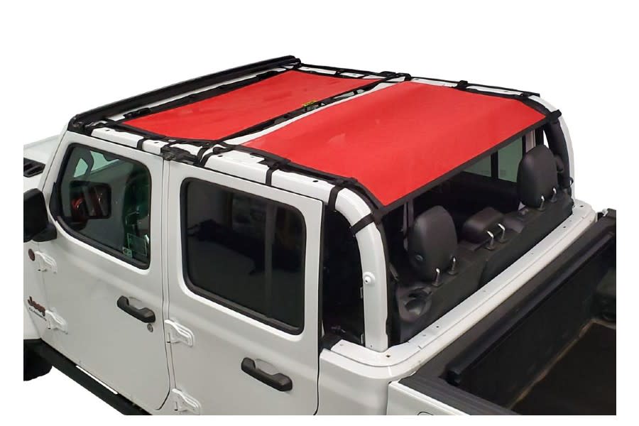 Dirty Dog 4x4 Sun Screen Front and Rear-Red - JT