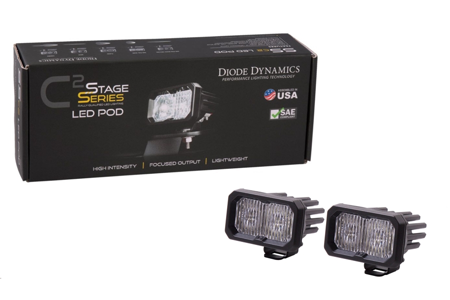 Diode Dynamics SSC2 Sport 2in LED Pods, ABL White - SAE Fog