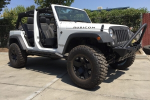 VKS Fab Enforcer Front Bumper with Winch Hoop - JK