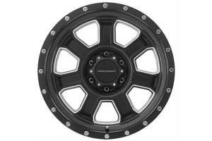 Pro Comp Sledge 43 Series Satin Black w/ Milled Accent Wheel 17x9 5x5 - JT/JL/JK