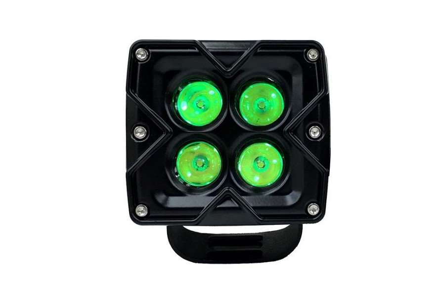 Quake LED 3in 20W  Flood  Reflector Work Light w/RGB Accent - Single