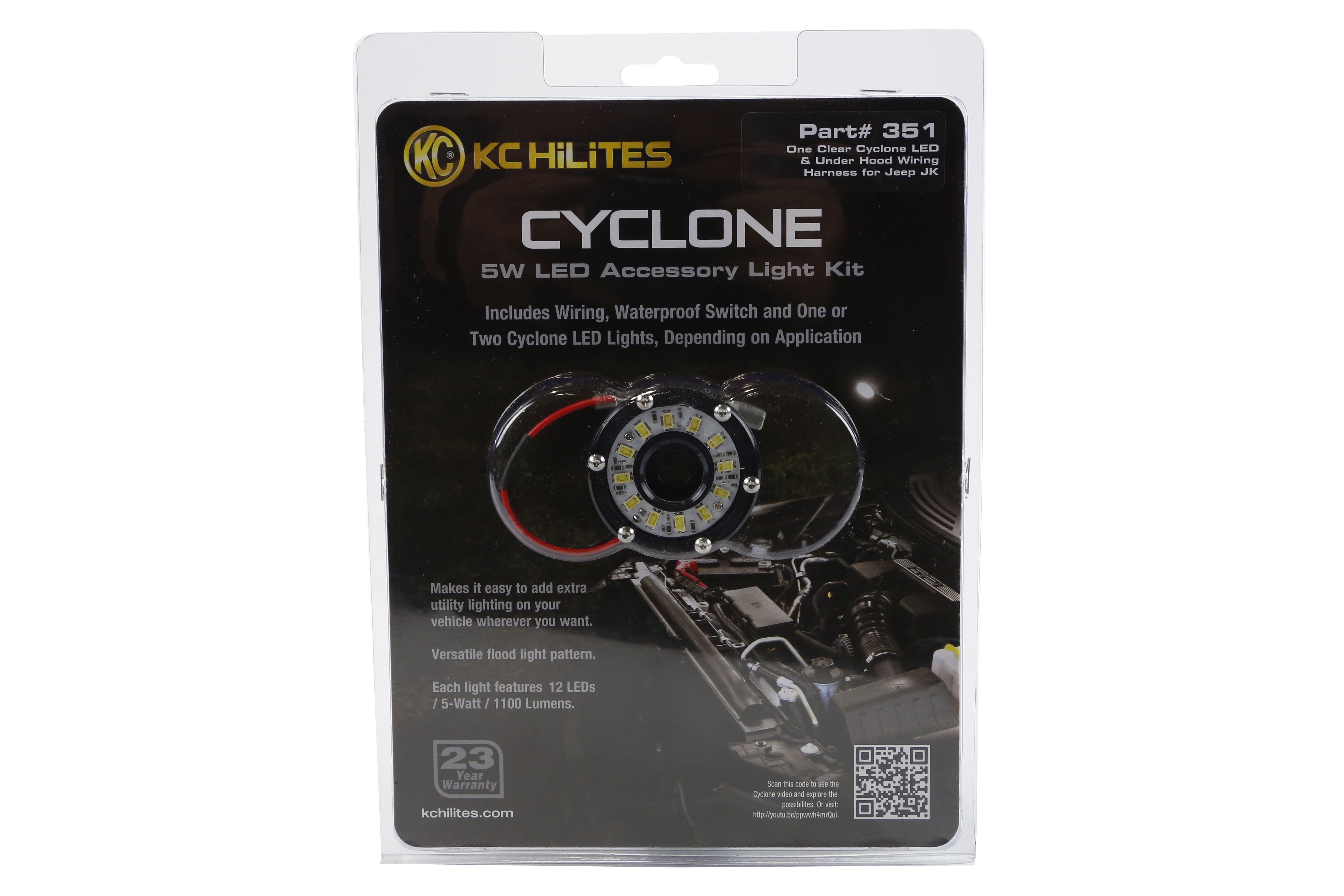 KC HiLites Under Hood Cyclone 2IN LED Light Kit - JK