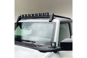 ZROADZ Roof Rack Kit - 8 3in LED Pod Lights 6 White 2 Amber, Wiring Harness - Bronco 2021+ 2Dr