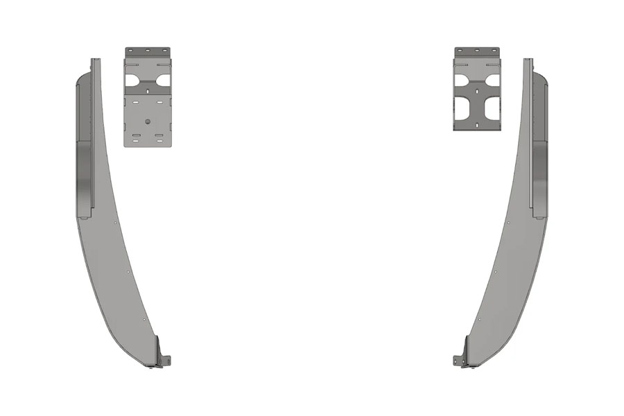 Motobilt Crusher Front Fender 2in Flare - Bare Steel - TJ/LJ