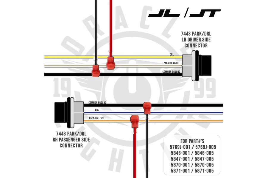 Oracle Lighting High Performance 20W LED Fog Lights, ColotShift, No Controller - JT/JL/JK