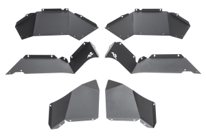 Rugged Ridge Rear Aluminum Inner Fender Liners - Black - JL