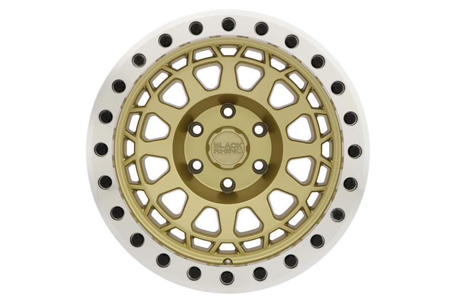 Black Rhino Primm Off Road Beadlock Wheel, 17x8.5 5x5 - Matte Gold w/ Machined Ring - JT/JL/JK