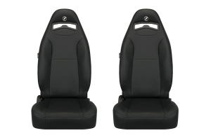 Corbeau Moab Black Vinyl Seat Pair