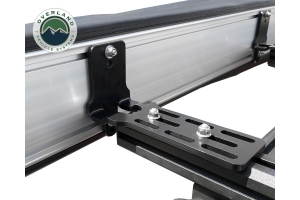 Overland Vehicle Systems Nomadic 270 Passenger Side Awning w/ Bracket Kit and Extended Poles - Dark Gray 