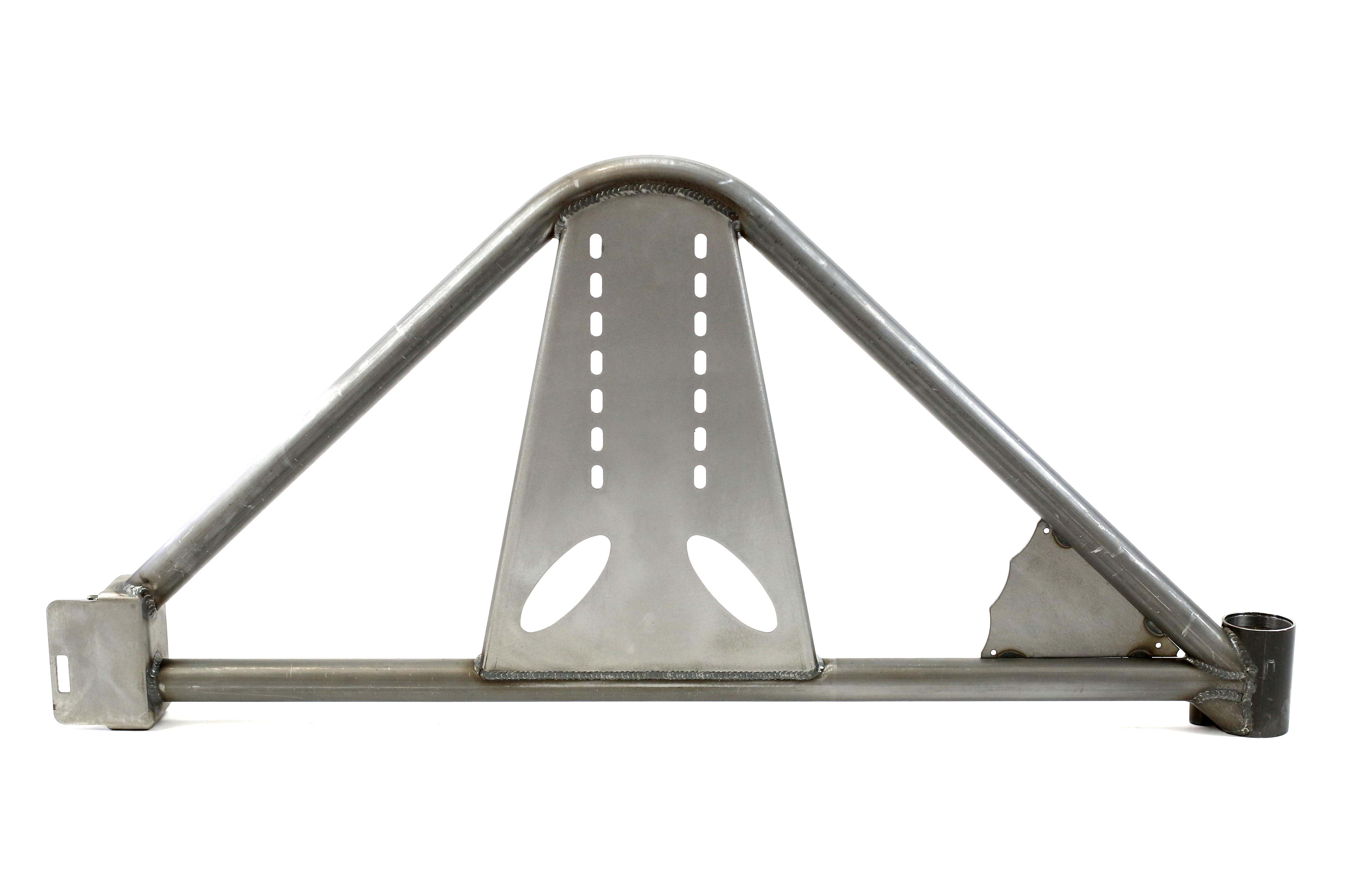 Poison Spyder RockBrawler Rear Bumper w/Tire Carrier and Shackle Tabs Bare - LJ/TJ