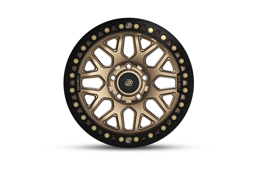 Baja Built Lite Brite OUTLAW Cast Beadlock Wheel, 17x9 5x5 -38mm Offset - Bronze - JT/JL/JK